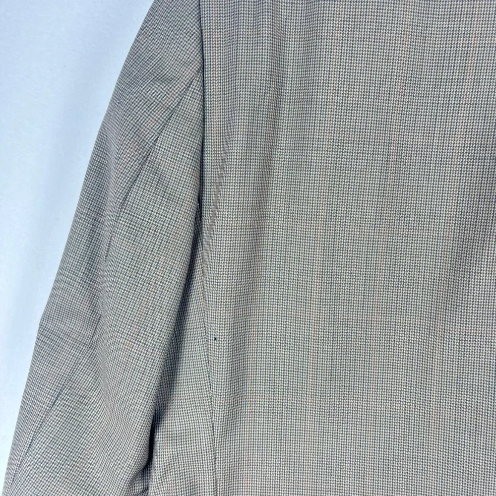 VTG Chaps Ralph Lauren 2 Pc Men's Suit 42 Slacks 34x31 Houndstooth Plaid‎